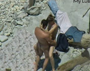 Voyeur filmt Quickie am Strand